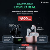 Vintron Atom Beats + Sonic Beats Combo | 50H Battery Wireless Earbuds for Music & Gaming