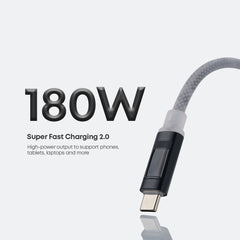 Super Fast Charging 2.0 Cable | 180W Power Delivery | 450 Mbps Data Transfer | Compatible with iPhone 15 to 17 & Android