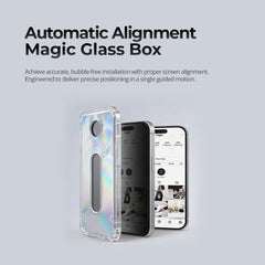 Iphone 16 Privacy Guard Tempered Glass with Automatic Alignment Magic Glass Box