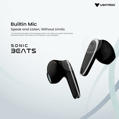 Vintron Sonic Beats – High-Definition Wireless Earbuds with Superior Call Quality & Noise Reduction