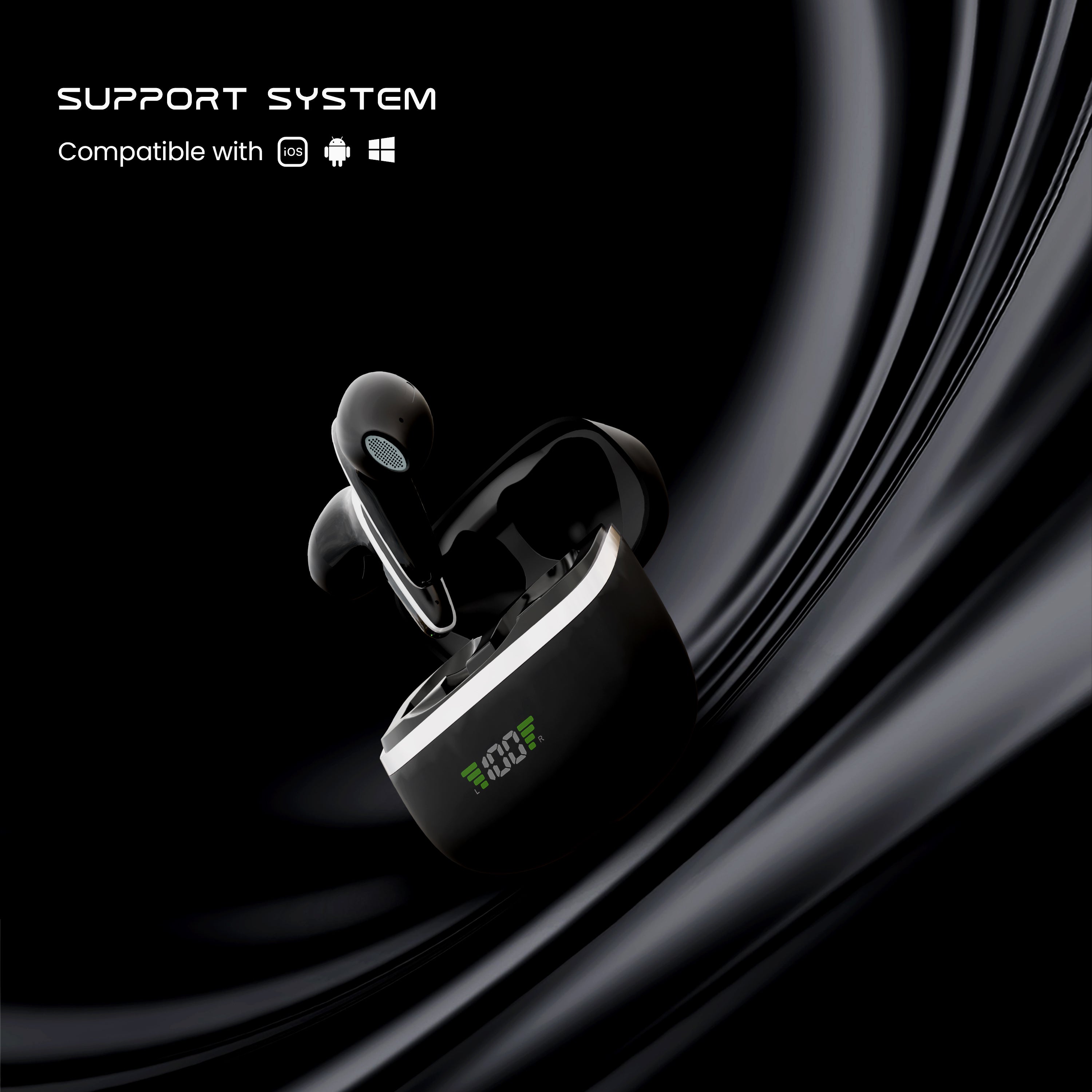 Vintron Sonic Beats – Wireless HD Earbuds with 50-Hour Battery, Bluetooth Noise Reduction, and IPX5 Waterproof Design