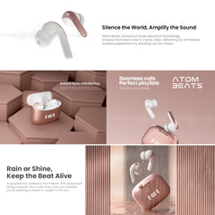 Vintron Atom Beats Wireless Earbuds with Bluetooth 5.3, Noise Reduction, 50-Hour Battery, IPX5 Water Resistance