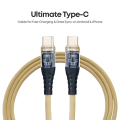 Super Fast Charging 2.0 Cable | 180W Power Delivery | 450 Mbps Data Transfer | Compatible with iPhone 15 to 17 & Android