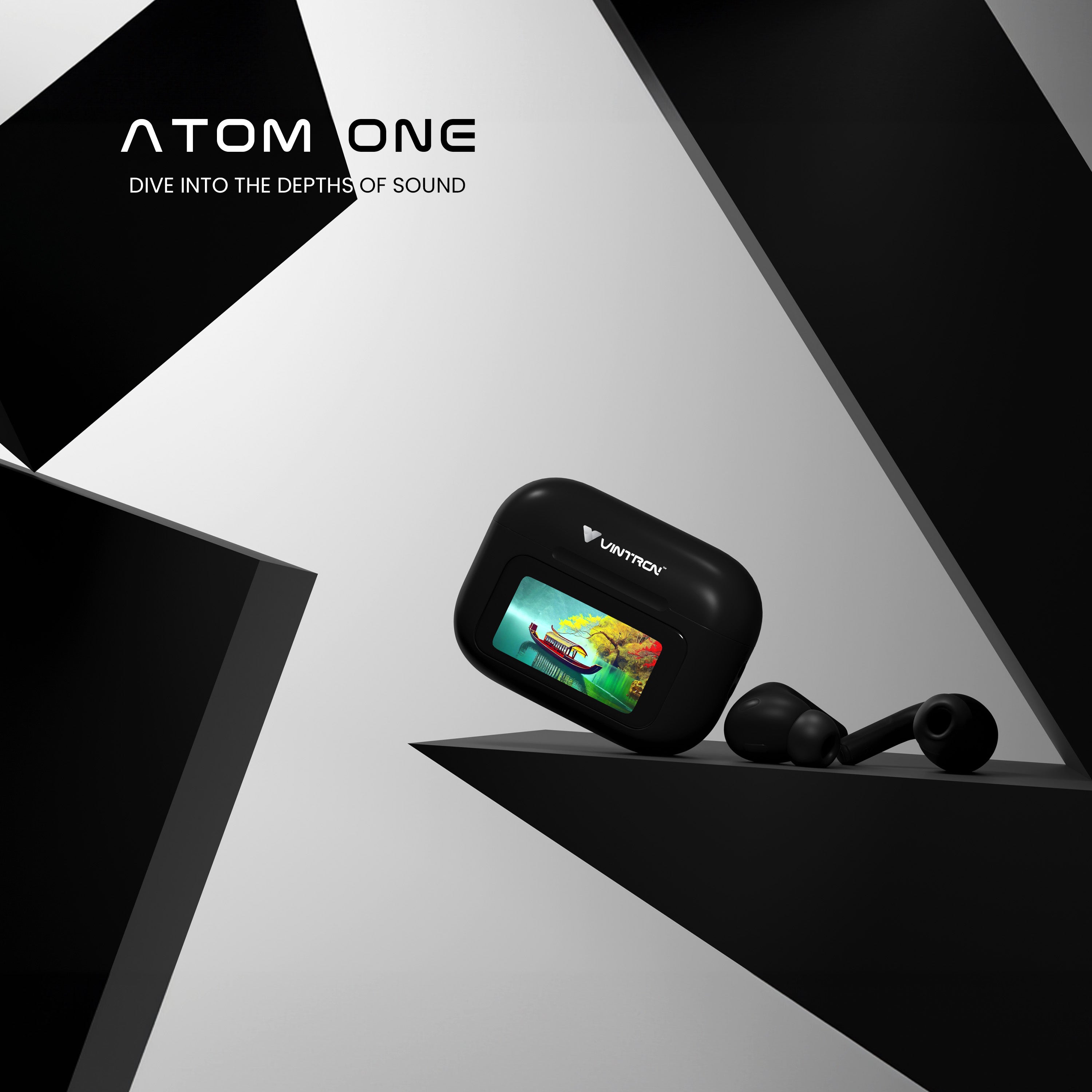 Vintron Atom One – Smart Earpods with Active Noise Cancellation & 360-Degree Audio