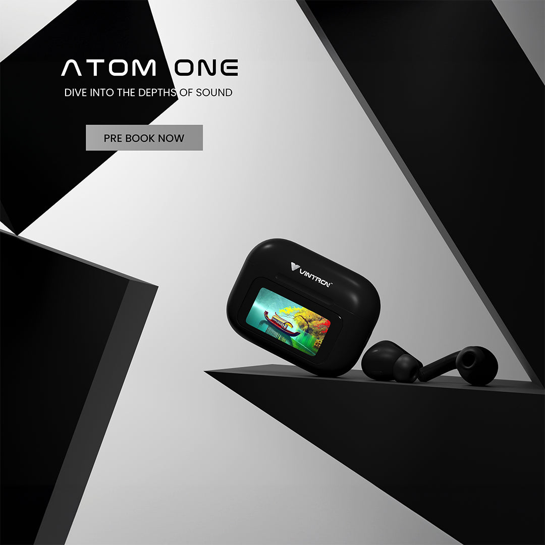 Vintron Atom One – Smart Earpods with Active Noise Cancellation & 360-Degree Audio